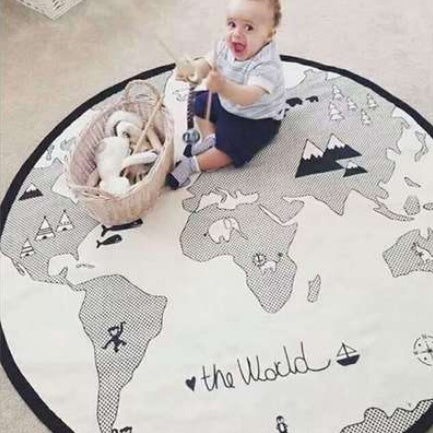 World Map Baby Crawling Play Mat - Little Luppo