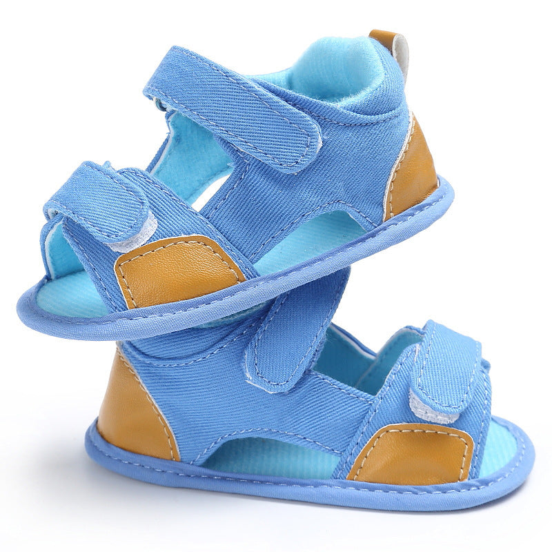 Denim Velcro Baby Sandals - Little Luppo