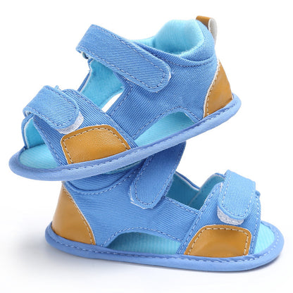 Denim Velcro Baby Sandals - Little Luppo