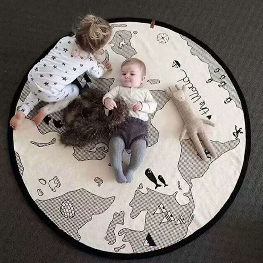 World Map Baby Crawling Play Mat - Little Luppo