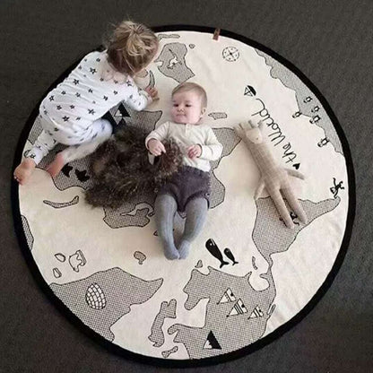 World Map Baby Crawling Play Mat - Little Luppo