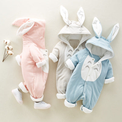 Padded Hooded Baby Romper - Little Luppo