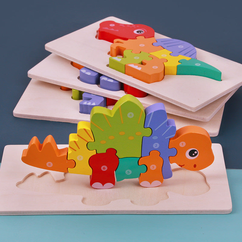 Children's Educational Toys Wooden Three-dimensional Montessori - Little Luppo