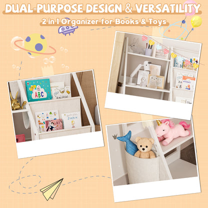 Montessori Bookshelf dimensions and storage sections