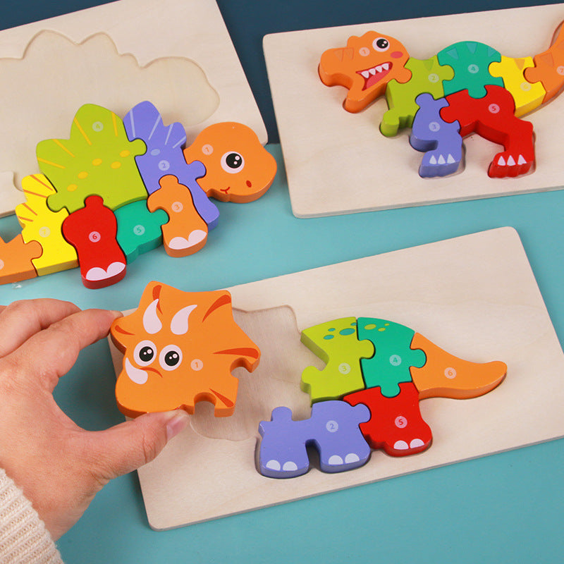 Children's Educational Toys Wooden Three-dimensional Montessori - Little Luppo