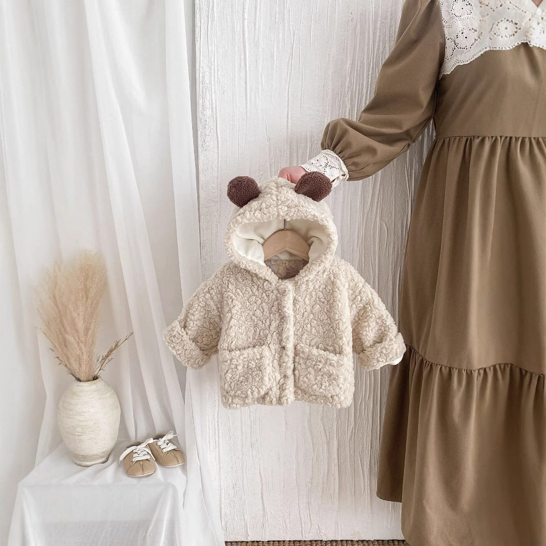 Toddler Plush Bear‑Ear Coat - Little Luppo