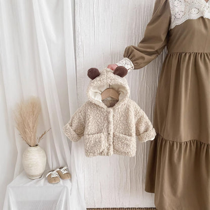 Toddler Plush Bear‑Ear Coat - Little Luppo