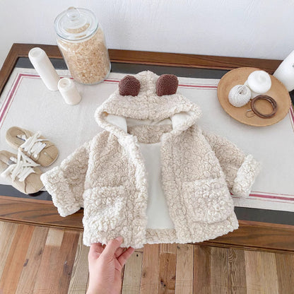 Toddler Plush Bear‑Ear Coat - Little Luppo