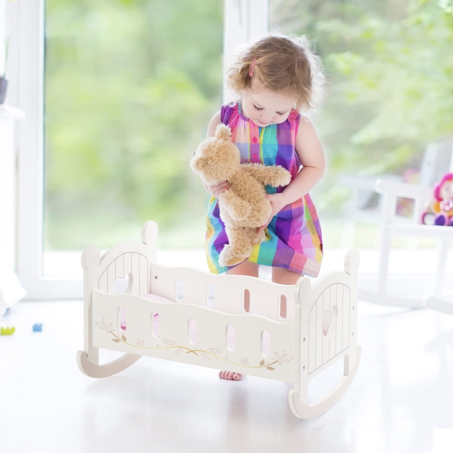Wooden Doll Cradle - Little Luppo