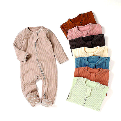 Baby Bodysuit Ribbed Fabric Romper - Premium Changing Essentials for Babies | Little Luppo