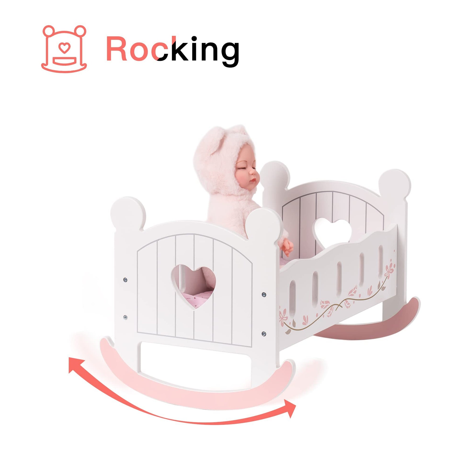 Wooden Doll Cradle - Little Luppo