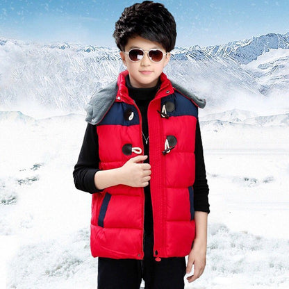 Unisex Velvet Padded Hooded Vest – Toddler & Kids - Little Luppo