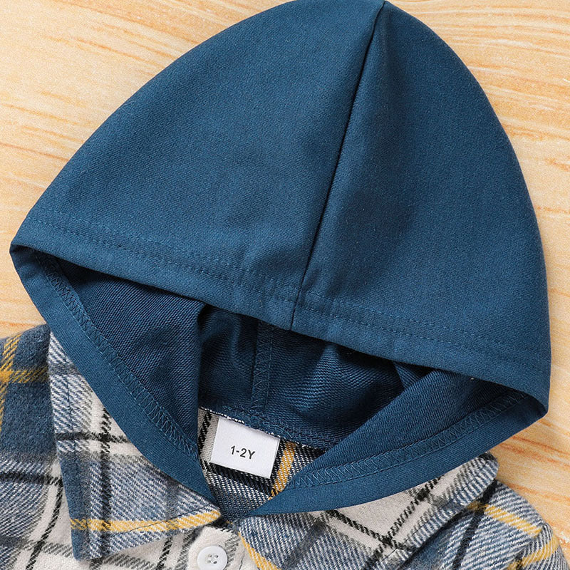 Boys’ Plaid Hoodie & Pants - Little Luppo