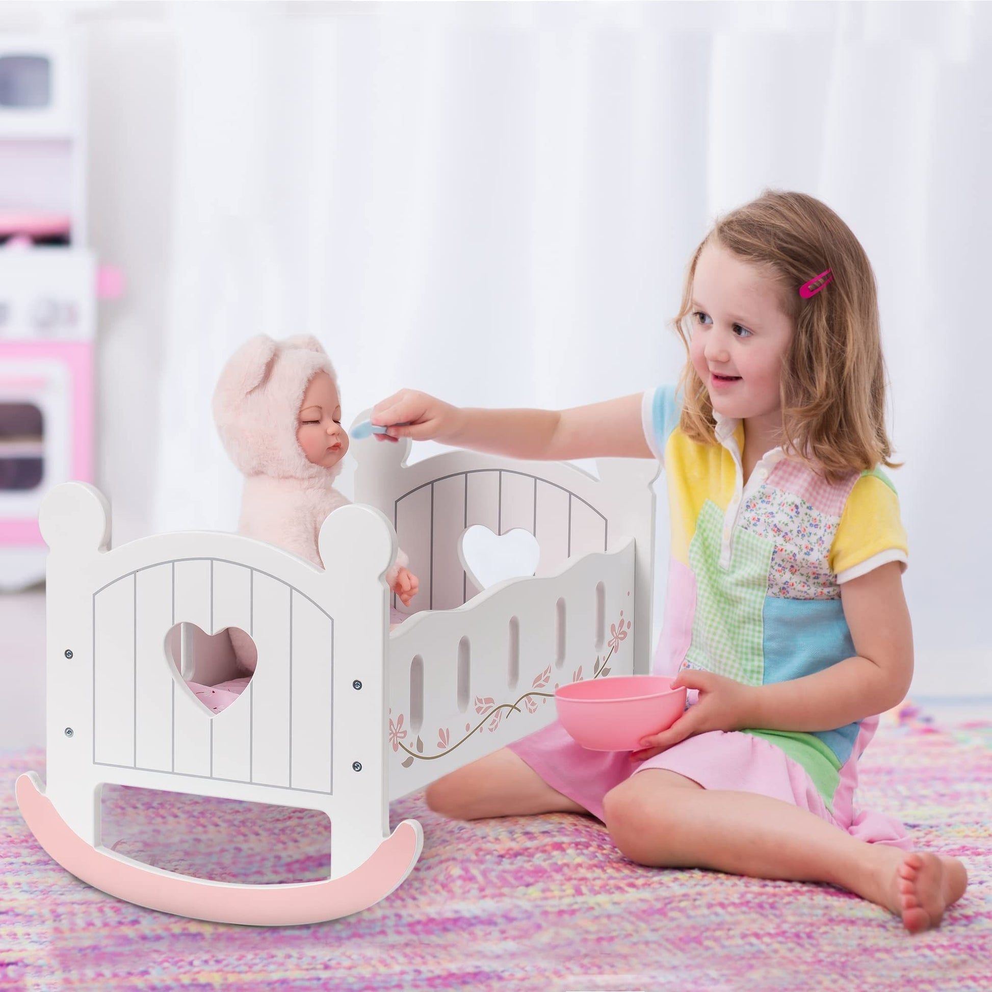 Wooden Doll Cradle - Little Luppo