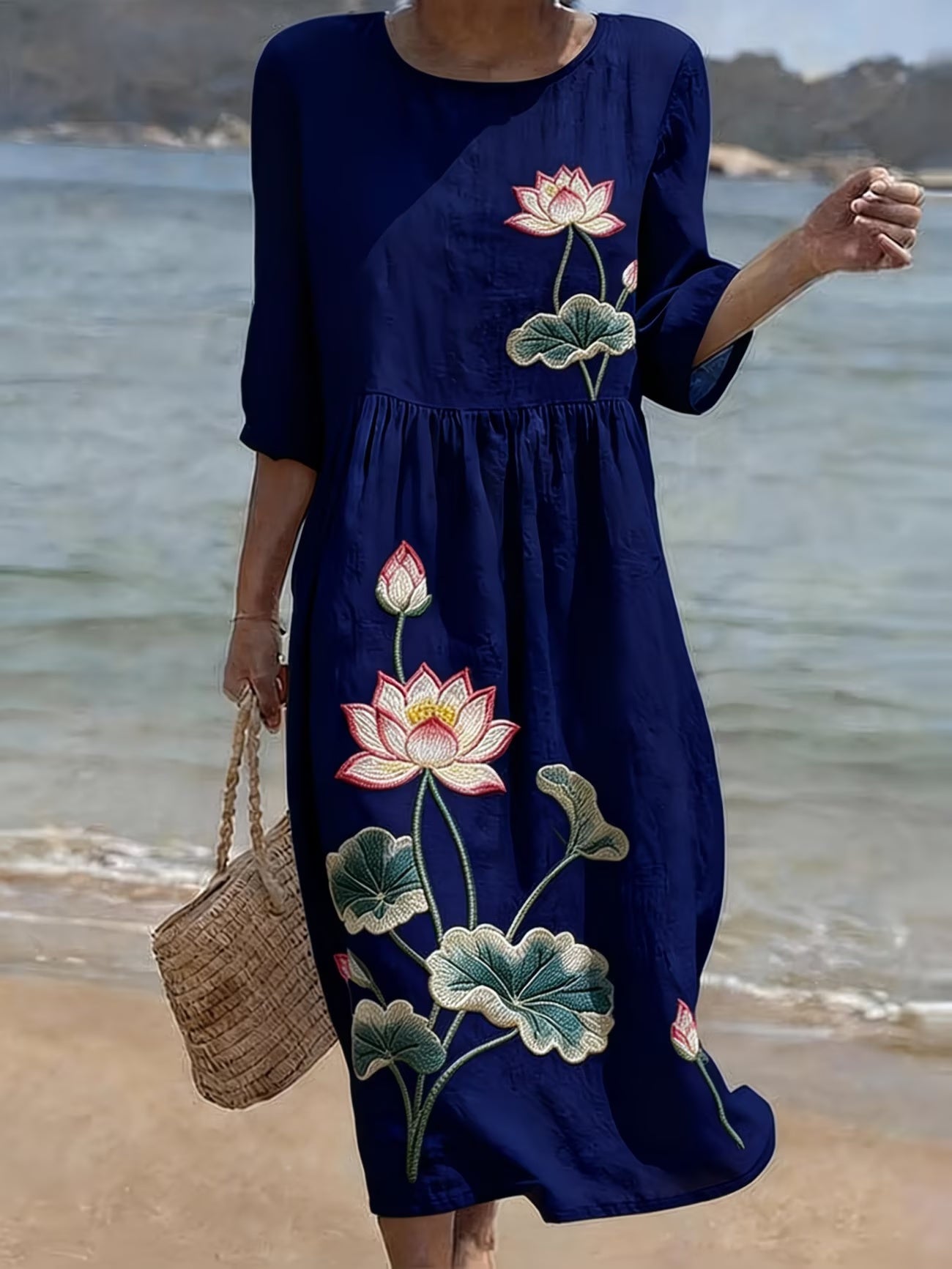 Casual Printed Temperament Long Skirt Girl - View 1