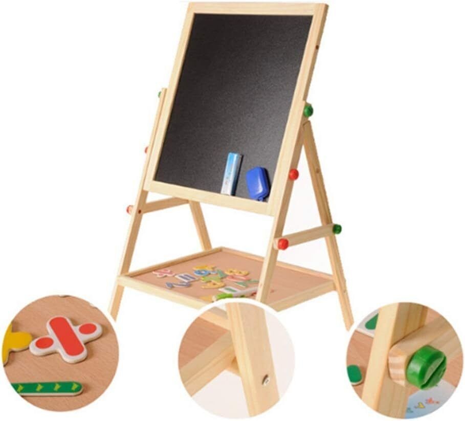 Kids 2 In 1 Wooden Blackboard Whiteboard Children Art Easel - View 0