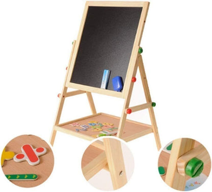 Kids 2 In 1 Wooden Blackboard Whiteboard Children Art Easel - View 0
