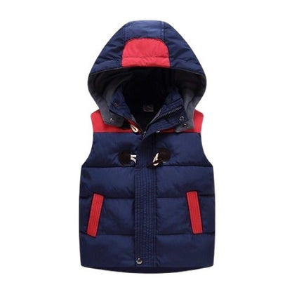 Unisex Velvet Padded Hooded Vest – Toddler & Kids - Little Luppo